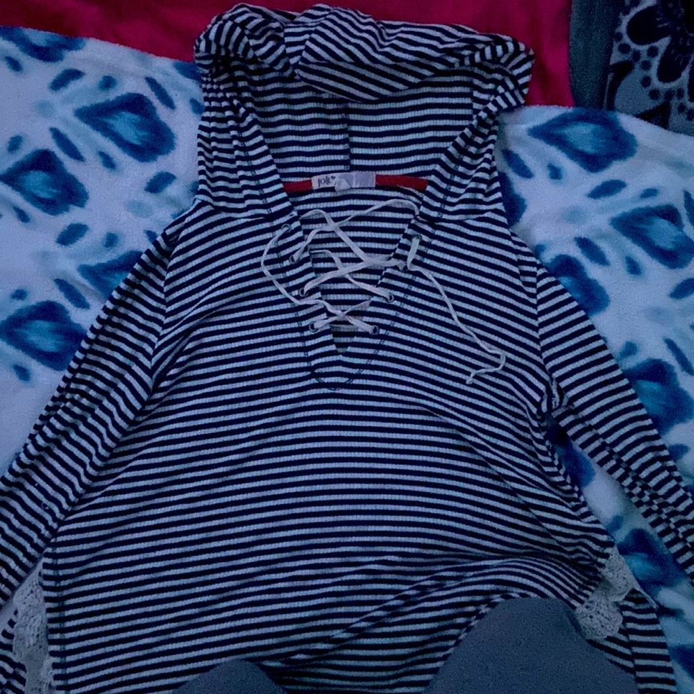 A striped blouse for a pre teen